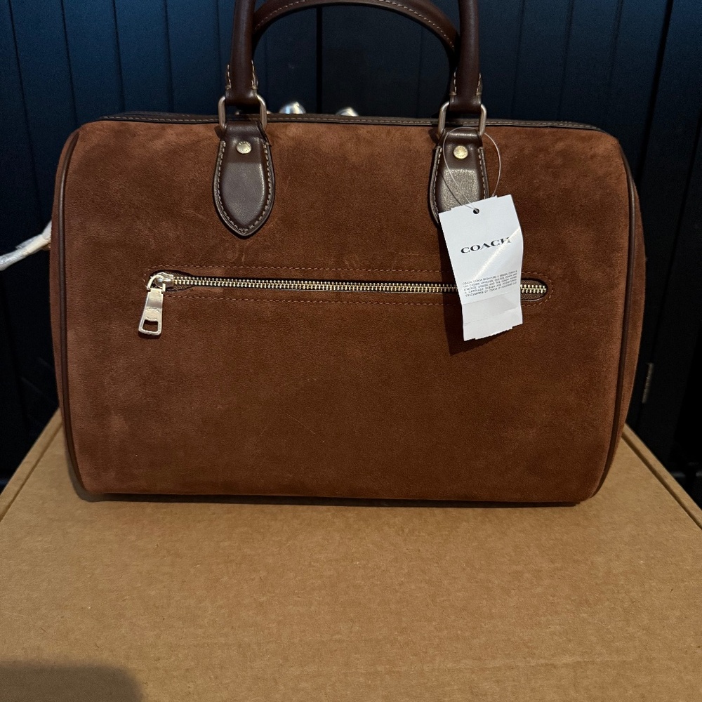 Large coach Rowan in suede